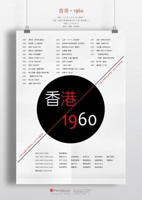 「香港 ·1960」 研討會 : 講座海報