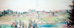 Agriculture College 農學院, 1944, watercolour sketch by Wai SZTO